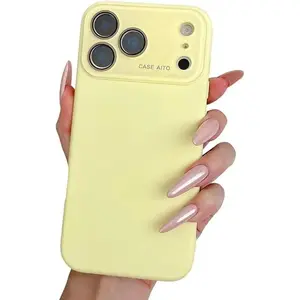 Phone Case Pastel Solid Color Hard TPU, Anti-Yellowing & Drop Resistant. Compatible with iPhone 17/16/15/14/13/12Series. Slim Smooth Premium Touch for Men & Women