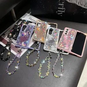 Double-Sided Diamond Fish Foldable Phone Case, Protector, Full Protection Shockproof for Samsung Z Fold3/4/5/6/7, Stylish and Durable Cover