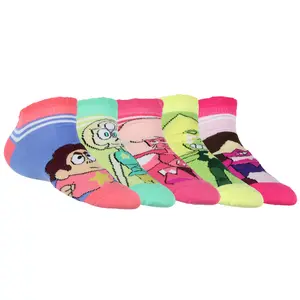 Steven Universe Socks Women's 5 Pair Character Ankle Socks With Pleated Cuff Shoe Size 5-10
