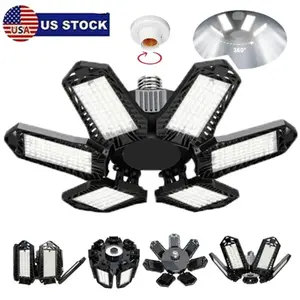 12000000LM LED Garage Light Super Bright Work Shop Ceiling Light Deformable Bulb