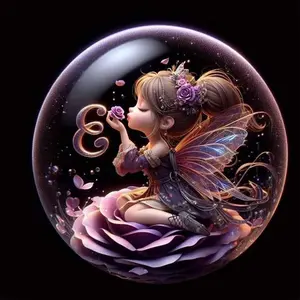 Girl Fairy Pattern DIY Diamond Arts Colorful Painting Kit without Frame, DIY 5D Diamond Arts Colorful Painting Kit, Wall Art Decor for Home