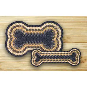 212 MAIN Home Decor Rugs - 63-LG079DB Earth Rugs with Lt. Blue, Dk. Blue, Mustard Dog Bone Design