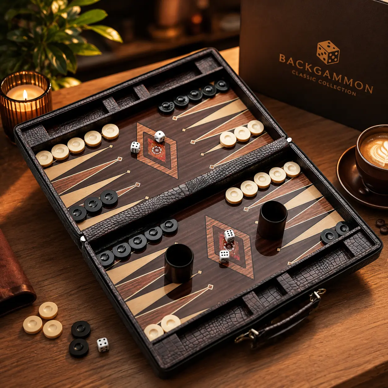 Personalized Leather Backgammon Set, Handmade Wooden Backgammon Set Anniversary Gift, Best Gift Idea for Husband,Gift for Boyfriend Birthday