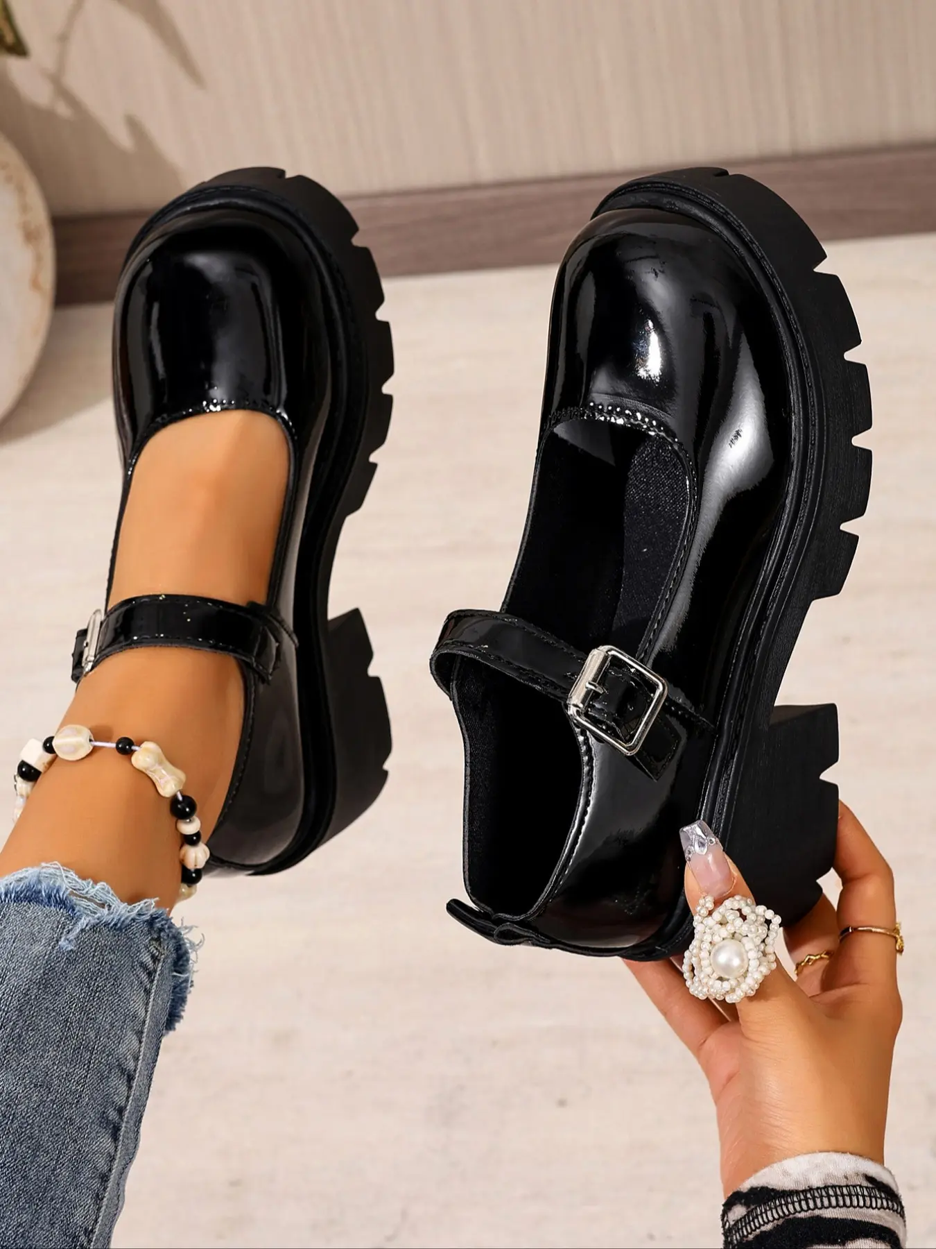 New Women's Oxford Mary Jane Shoes Comfortable Versatile Suitable for All Occasions, Stylish Footwear for Casual Wear, Perfect Gift Idea