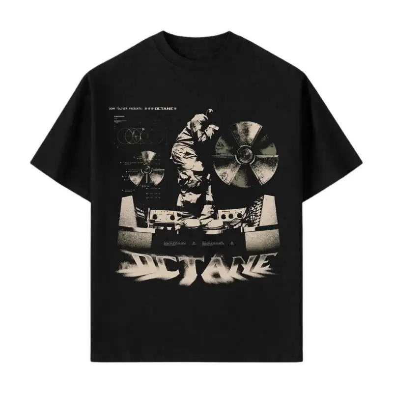Octane Album 2026 Edition Graphic Tee – Donny Toliver Official For Toliver Gang, Oversized Streetwear Shirt, Trendy Rap Music Apparel, Vintage Washed Cotton Top, Heavy Cotton Boxy Tee, Unisex Street Fit, Concert & Festival Outfit
