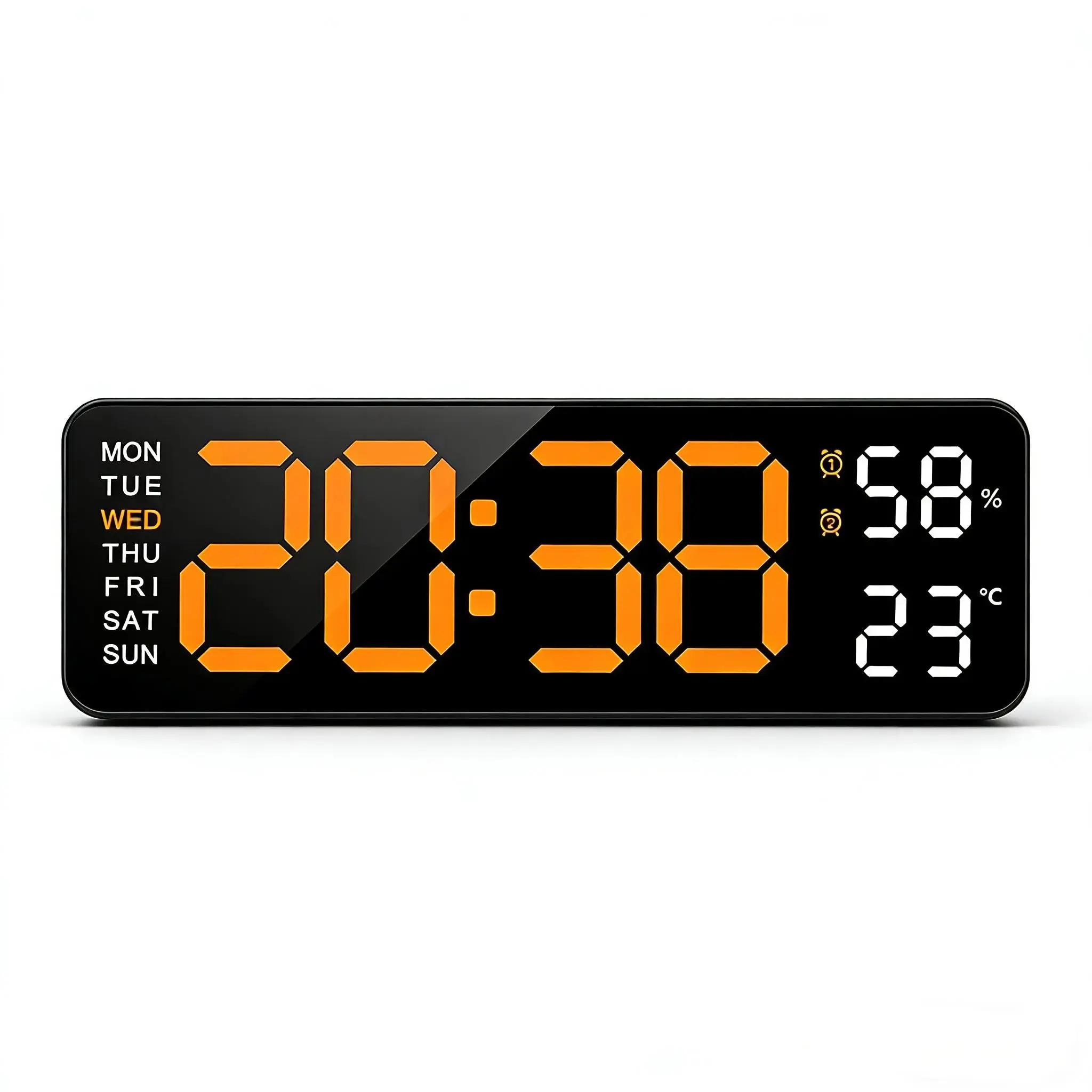 LED Digital Wall Clock Decorative, 10" Digital Alarm Clocks for Bedrooms, Digital Clock Large Display with Temperature/Countdown/Auto Dimmer/Snooze - 12/24H, Modern Wall Clock DigitalLight Set Light Set Gift Home Goods