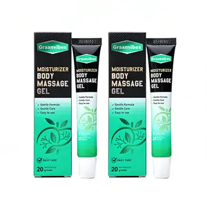 Graanvibes Moisturizing Body Massage Gel - Gentle Formula for Care Relieves Discomfort Hydrates Skin Soothing Experience 20g Tube