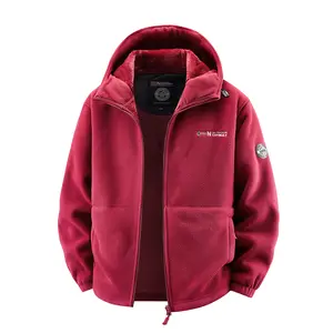 Men's Thickened Hooded Warm Fleece Jacket for Winter, Fleece-Lined Casual Outerwear