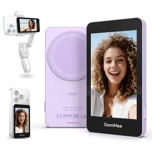 GemMee G100 Magnetic Phone Vlog Selfie Monitor Screen for iPhone & Android 4K 60fps Recording with 3000mAh Battery Capacity & 3.97" HD Display Vlogger Content Creator Video Gear Smartphone Cellphone phone accessories content creator tools tiktokshopspring
