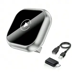 CarPlay Wireless Adapter & Android Auto Dongle 2in 1 Plug & Play Converter for Factory Wired CarPlay Cars, Fast Auto-Connect, Mini USB/USB-C Design for iPhone & Android Phones, Zero Delay Audio Upgrade, for 2016+ cars