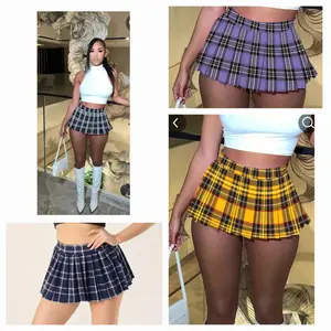 Plaid Pleated Skirt