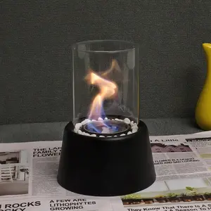 1pc Cone-Shaped Desktop Alcohol Fireplace, Easy Assembly, Portable, Cute and Elegant, Ideal for Room Heating, Camping, Parties