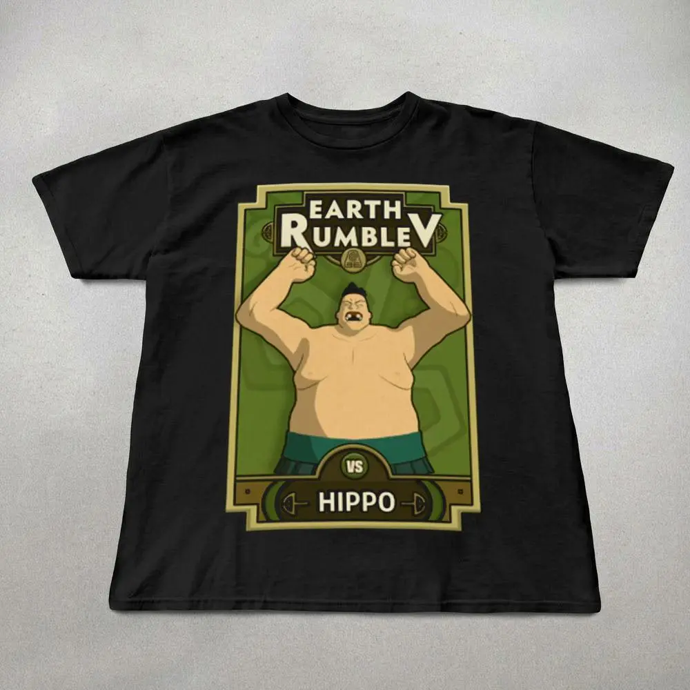 Avatar Big Bad Hippo Character Graphic T-Shirt, Vintage Heavy Cotton Unisex Tee