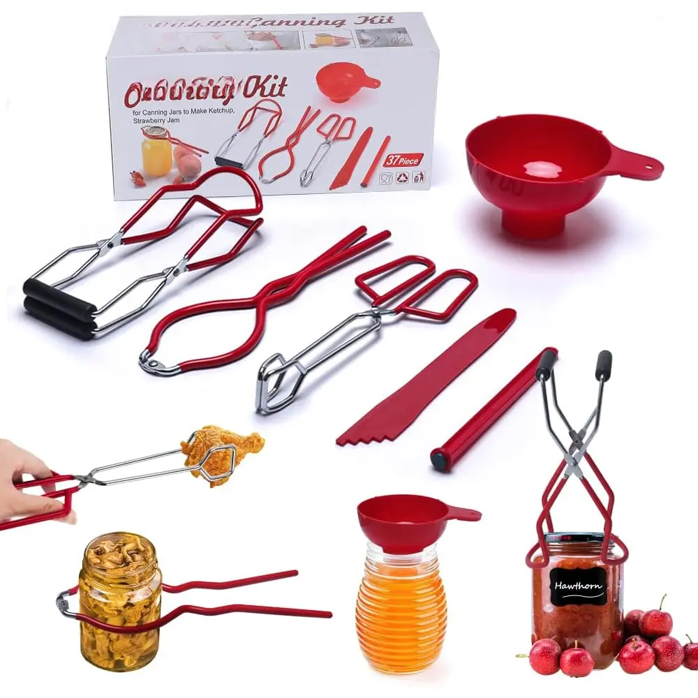 Canning Supplies Starter Kit,  Canning Kit Tools Set for 37 count Kitchen, Durable and Comfortable Material, Non-Slip and Easy to Control When in Use, A Good Set of Canning Accessories Equipment.