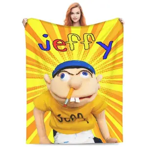 Sml Jeffy Blanket Lightweight Throw Blanket  Soft Flannel Blanket is The Perfect Gift for Christmas and lovers Soft Warm Cozy Throw for Bed Sofa Nap Travel, Cute Home Decor