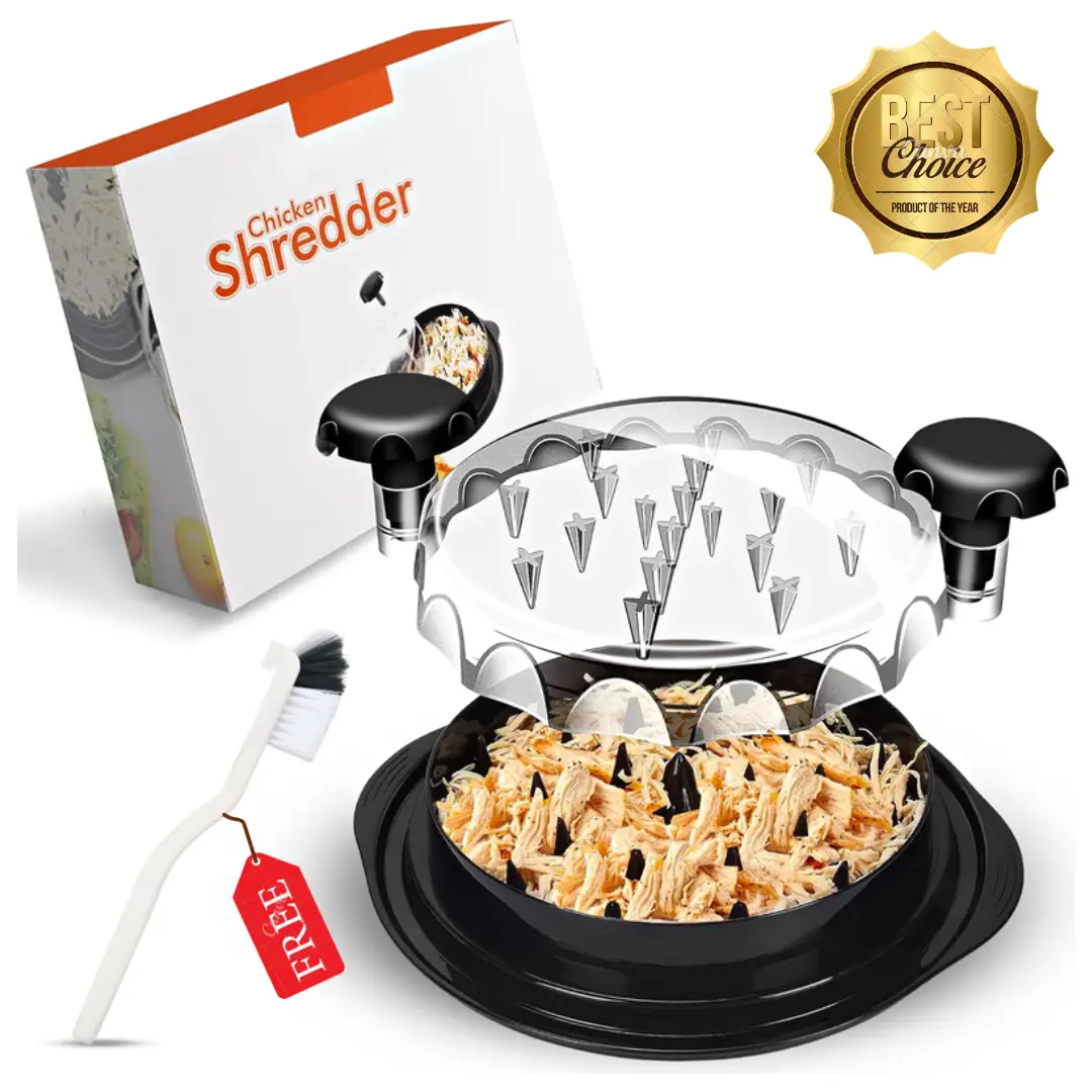 9" Chicken Shredder with Cleaning Brush, Visible Chicken Breast Shredder Tool, Dishwasher Safe, Ergonomic Handle, BPA Free, Heat Resistant Kitchen Ute
