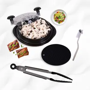 Chicken Shredder - Effortless Meat Shredding Tool with Non-Slip Base,  Design, Dishwasher Safe - Chicken Breast Shredder  for Tacos, Pulled Pork, and Meal Prep - Black