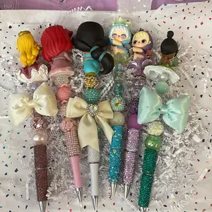 Live claim sales. $25 Rhinestone Beaded Fancy Toppers Pens with Bow and Character Designs for Unique Writing Experience