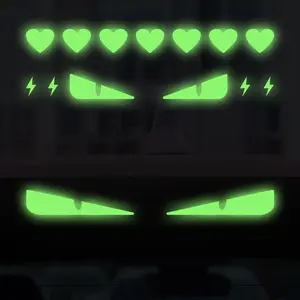 Cartoon Heart Pattern Demon Eye Design Car Sticker, Waterproof Sunscreen Scratch Cover, Creative DIY Decorative Decals for Car Lorry Rear Bumper