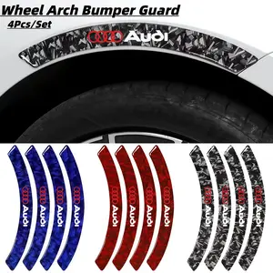 Carbon Fiber Forging Wheel Eyebrow Protector Sticker, Car Decals, Anti-Scratch Decoration for Audi All Models, Car Accessories
