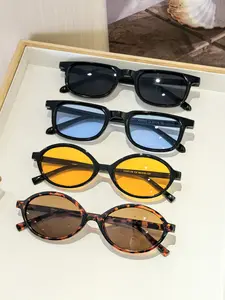 Women's Oval Frame Trendy Casual Sunglasses, Soft Multi-Color Lenses, Lightweight Comfortable Fit, Casual Style for Daily Outdoor Wear