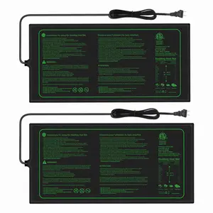 Durable Seedling Heating Mat, Thermostat, Greenhouse Heater, Seed Heating , Seedling Heating Mat with Thermostat, Grass Seed , Plant Warmer, 24-Hour Heating, Seed Germination, Waterproof, Hydroponic Growth, Eco-Bottle Heating, Gentle on Seedli Fleece Heat