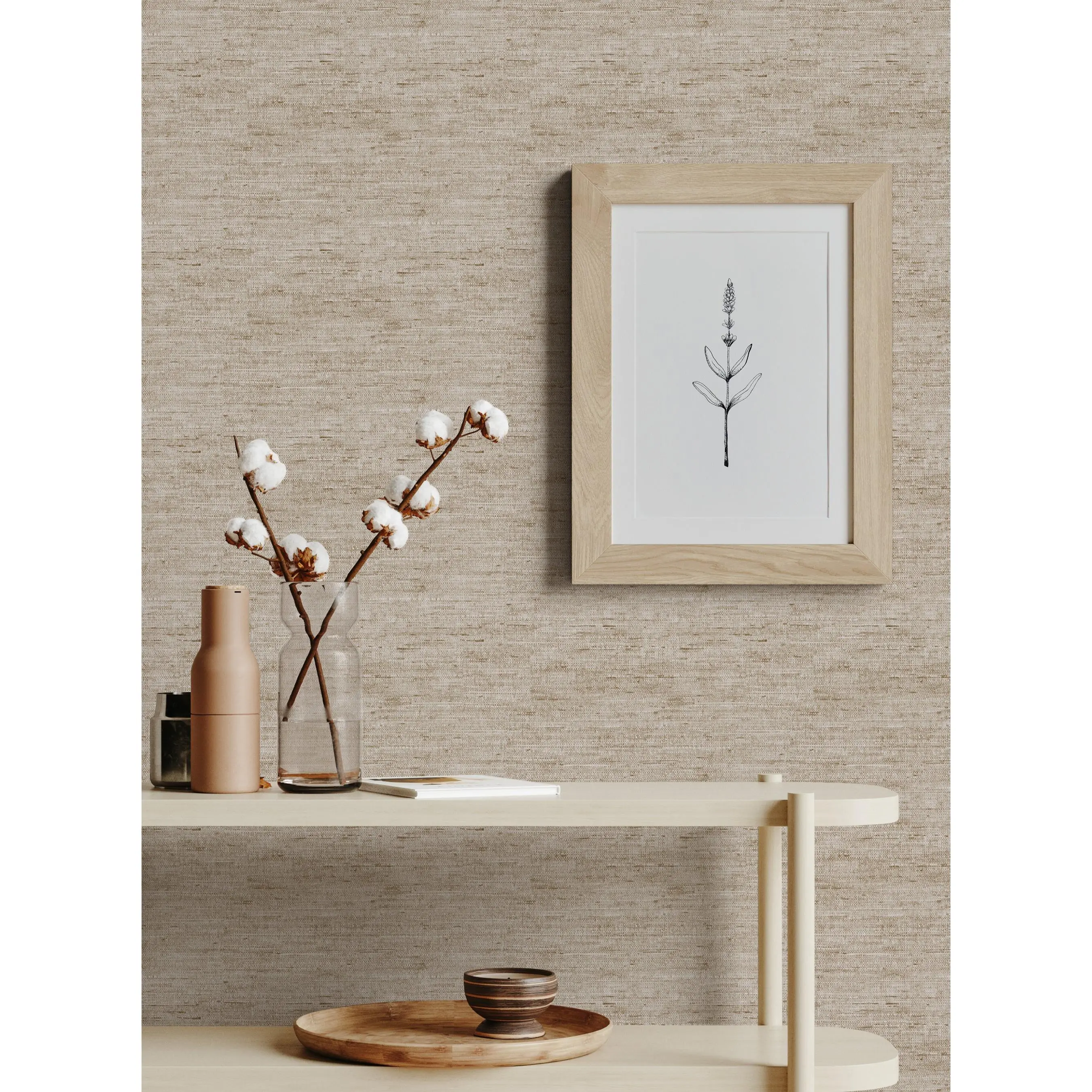 Canvas Look Peel and Stick Wallpaper, Renter Friendly, Fabric Themed, Suitable for Any Space, Every 8" Width