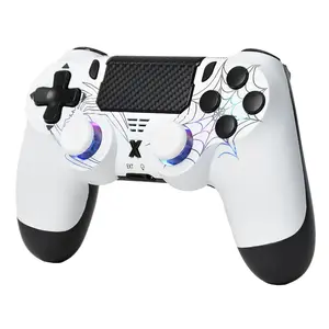 Wireless Controller for P-4,Wireless Game Controller for P-4/Pro/Slim Console, with Dual Vibration/6-Axis Gyro Sensor/Audio Function compatible for PC Platform (WHITE)
