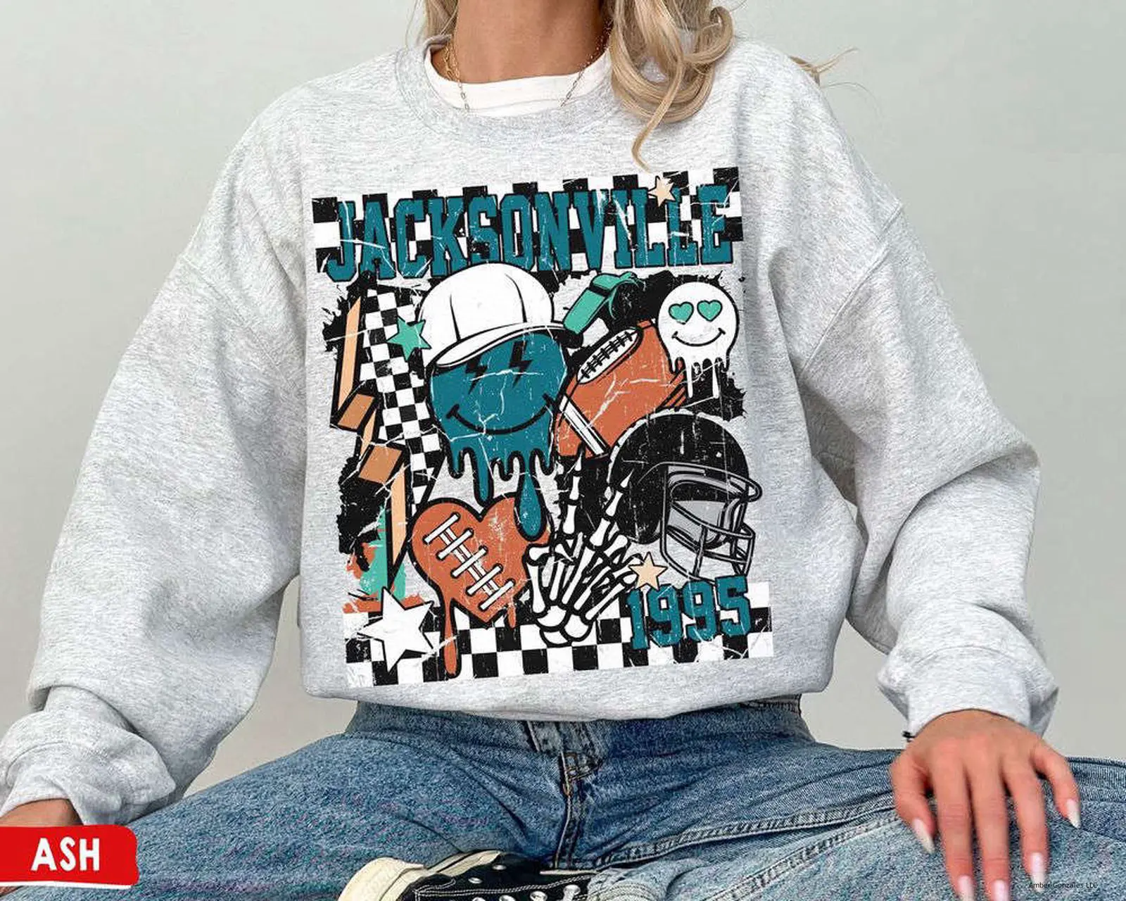 Jacksonville Football Crewneck Sweatshirt / T-Shirt, Vintage Jaguars Sweatshirt, Retro Groovy Jacksonville Game Day Shirt, Jaguars Gifts