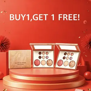 Buy 1 Get 1 Free ! Makeup Palette for Full Face, Eyeshadow Contour Blush Highlighter, Multi-Use Cosmetic Set for Makeup Beginners Smooth Cosmetic cheek palette & eyeshadow palette
