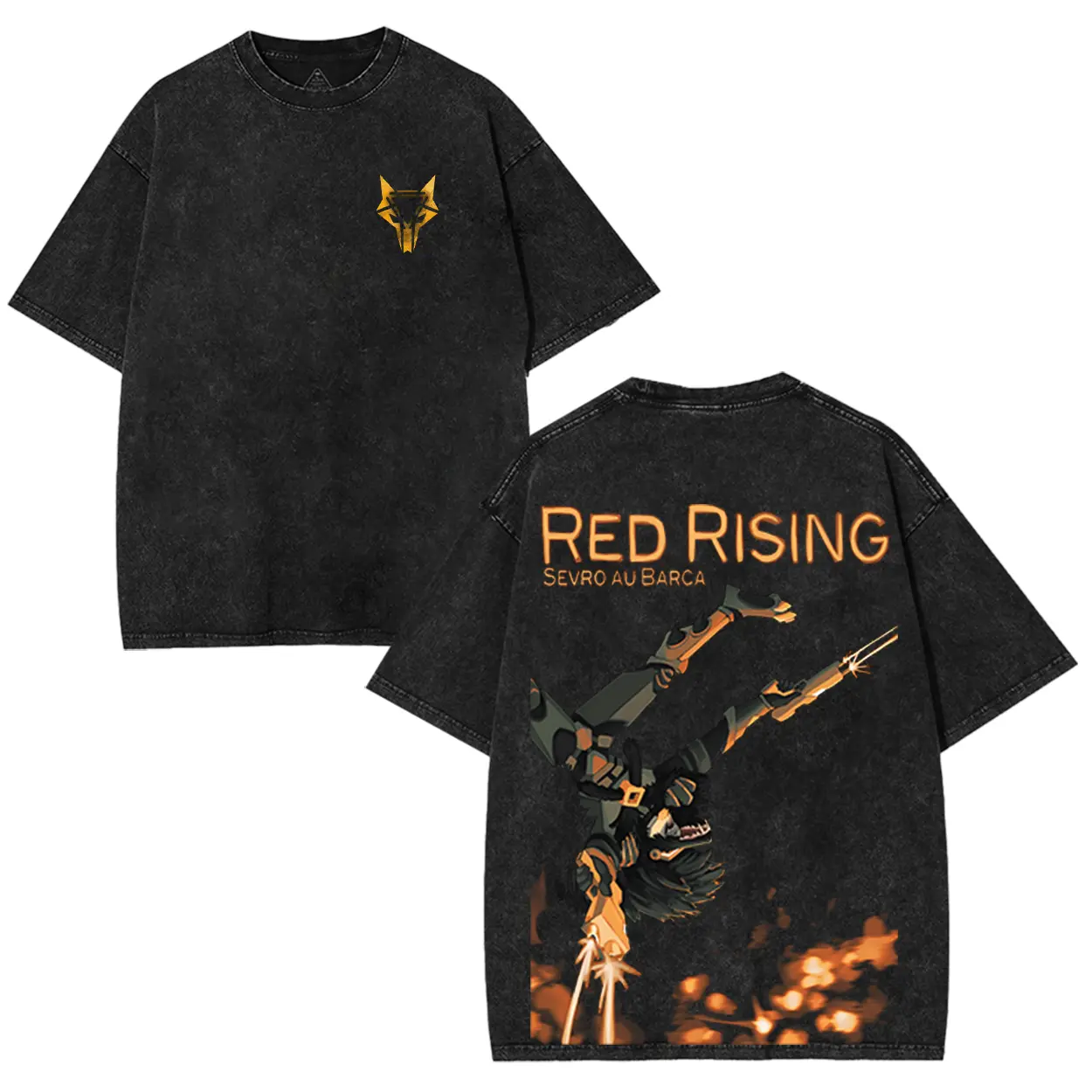 Red Rising Sci-Fi Fandom Tee Oversized Acid Washed Cotton Shirt for Men, Reaper of Mars Graphic Hoodie, Sevro Sweatshirt Aesthetic Top