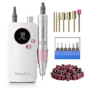 SC320F Rechargeable Nail Drill & 7pcs Tungsten Carbide Nail Drill Bits