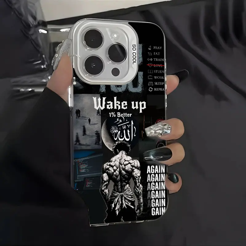 Motivational Athletic Silicone Shell Smartphone Casing - Protective Handheld Device Protector for Adult Gym Workout, Compatible with iPhone 17/16/15/14/13/12/11 Plus Pro Max b2, Devices