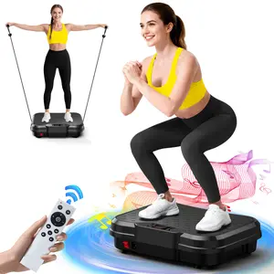 Vibration Plate Lymphatic Drainage Machine for Full Body Workout and Relaxation Vibration Platform Low Noise Easy Control Panel Max Weight 300LBS,  Compact Portable, Fitness Home Gym Equipment