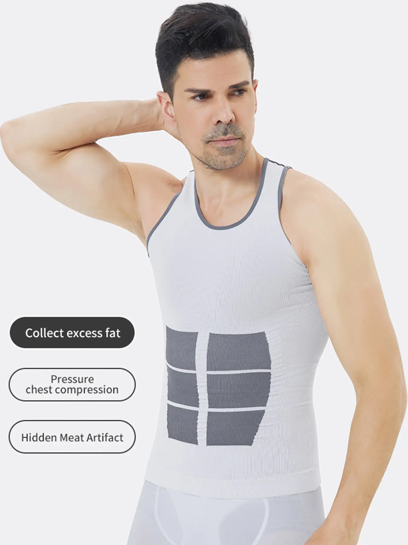 Men's Seamless Athletic Tank Top, Breathable Stretch Undershirt, Lightweight Performance Base Layer for Gym, Workout & Daily Wear, Sports Tank Tops