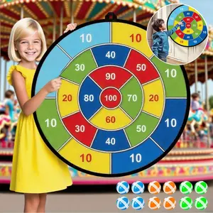 Large Dart Board | Fun Party Game with 12 Balls, Kids Toy, Double-Sided with Hooks for Indoor and Outdoor Sports, Fun Game Toy, Birthday Gift for Boys and Girls