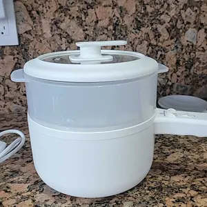 Ceramax Electric Cooker Nonstick Ceramic Skillet Pan Hot Pot Mini Cooker with Lid Steamer