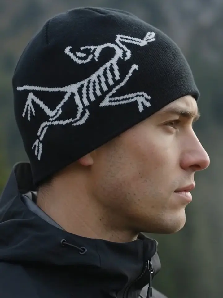 Arc'teryx Winter Beanie Hat, Graphic Knit Cap for Men & Women, Warm Stretch Skull Cap, Outdoor Hiking Camping Travel Streetwear