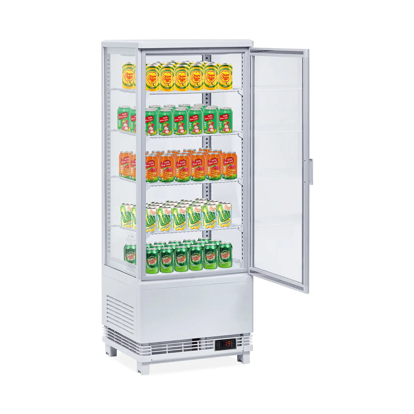 Efficient Cooling Countertop Pastry Display Case with LED Lighting, 3.5 Cu.Ft Countertop Bakery Display Fridge with LED Light & Anti-Fog Glass, 0-12°C (32-54°F) Frost-Free Pastry Beverage Cooler for Cafe, Restaurant & Deli