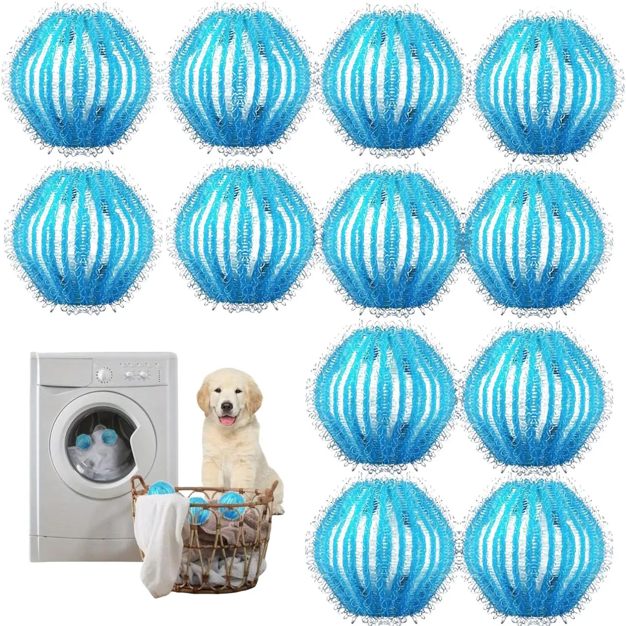 Reusable Pet Hair Remover for Washing Machine, 12/16/20/60pcs Mini Washing Machine Hair Catcher, Household Laundry Tool for Home Use, Laundry Products