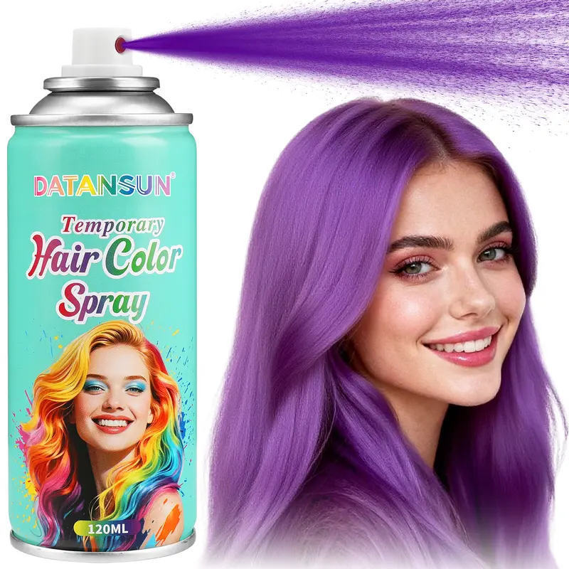 DATANSUN Temporary Hair Coloring Spray - 4.06 oz Large Portable Bottle, Skin-Friendly, Easy-To-Clean, No Bleach, Non-Toxic, Peroxide-Free Semi-Permanent Color, Quick Home Use Haircare Product, Portable Semi-Permanent Color