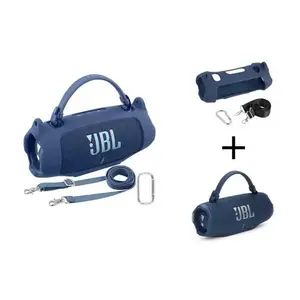 for JBL Charge 6 Waterproof Portable Bluetooth Speaker Silicone Case,Soft Protective Sleeve Cover with Shoulder Strap for JBL Charge 6 Speaker，This product comes with a protective case and a speaker. IP68 waterproof & dustproof 1m drop proo