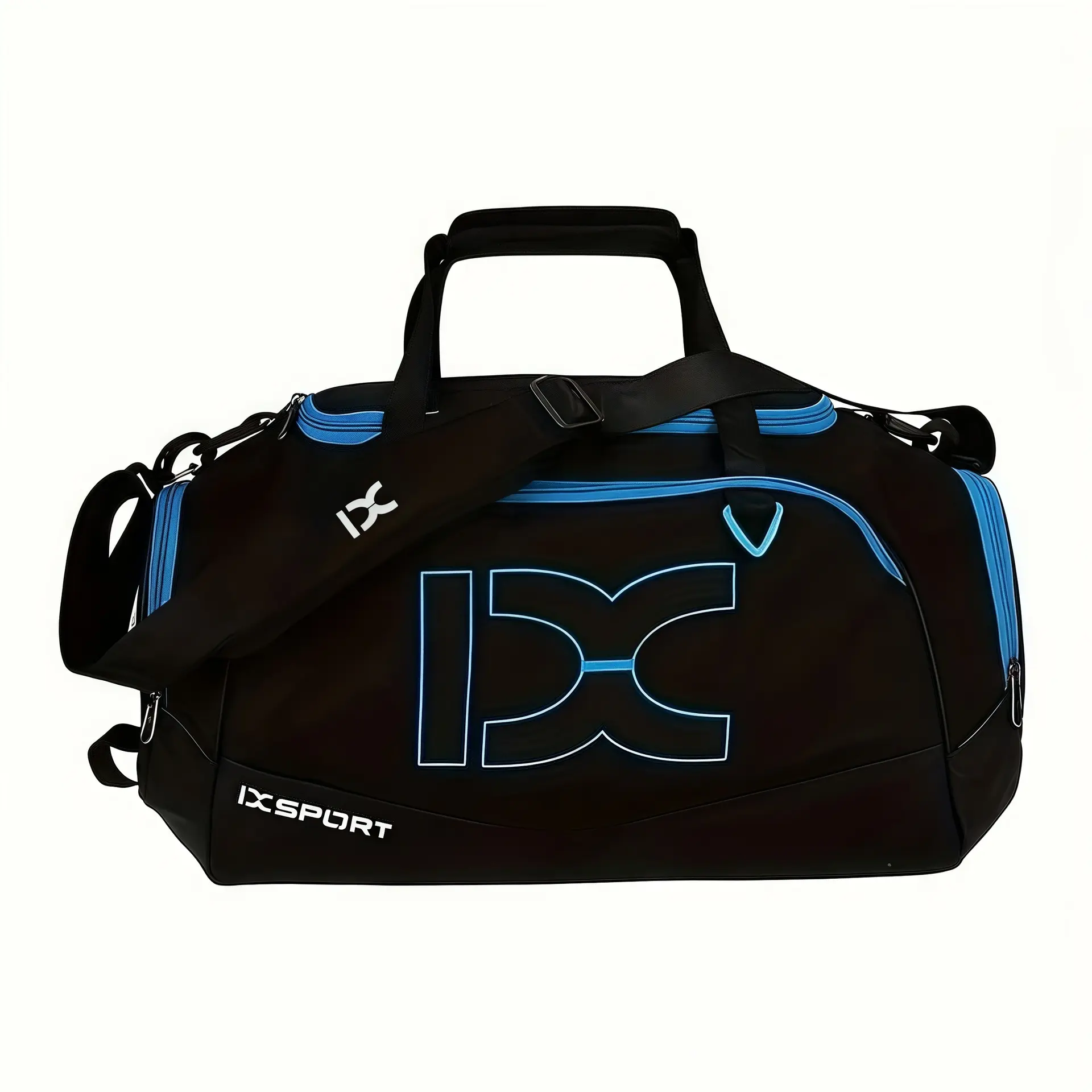 Sports Gym Bag Travel Duffel Bag with Dry Wet Pocket And Shoe CompartmentFor Women and Men，40L/55L Fitness Waterproof Weekender Bag For Swim Sports Travel Working Out (Black blue, 40L)