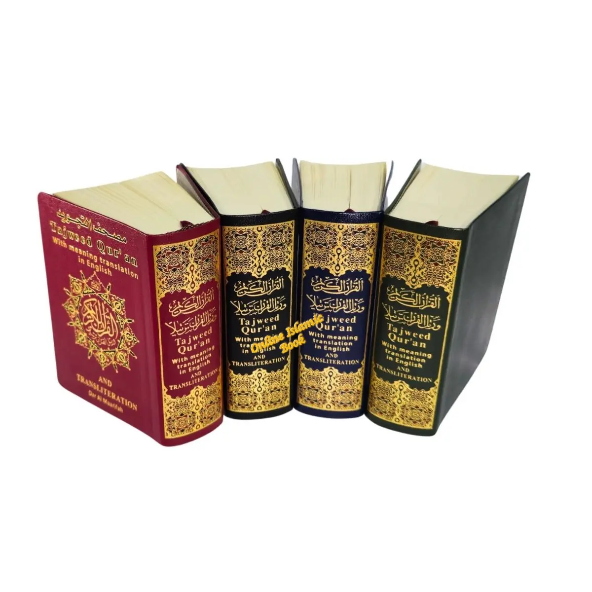 Dar Al Maarifah Leather Compact Soft-Cover Pocket-Size Mini Tajweed Quran - English Translation, Transliteration, Tajweed Guidelines for Novice & Seasoned Users