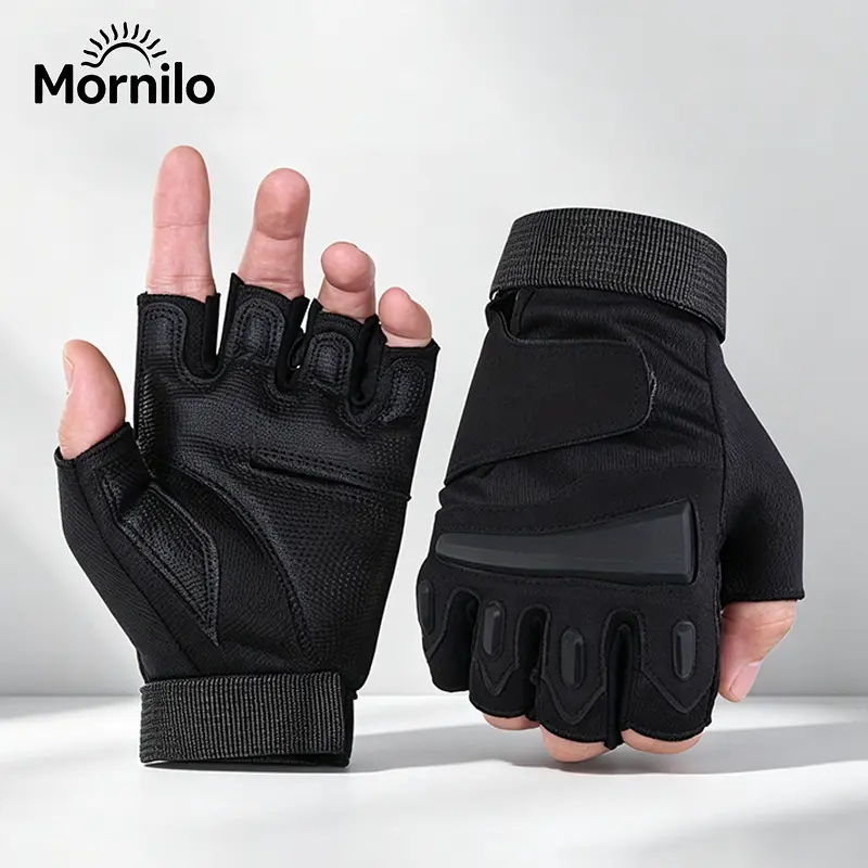 Men Women Anti Slip Gym Gloves | Half Finger Breathable Workout Gloves | Weight Lifting Fitness Gloves with Secure Grip & Palm Protection | Cross Training Cycling Sports Gloves | Adjustable Exercise Accessories