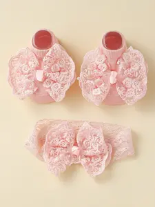 Baby Lace Bow Headband Set, Cute Fitted Hair Accessories, Perfect for Newborns, First Birthday, Parties, Photoshoots, Gifts, Infant