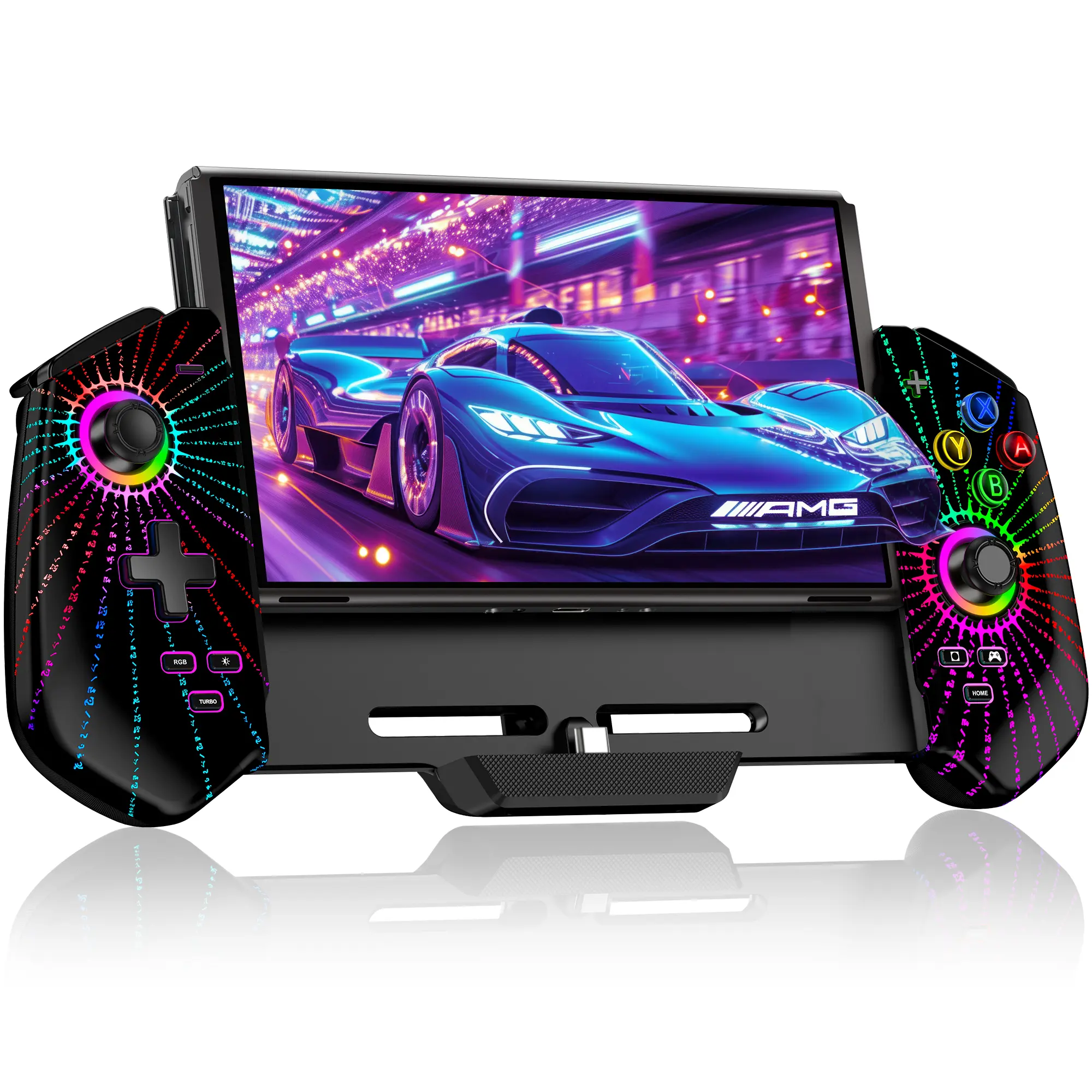 BEBONCOOL Switch Controller with Hall Joystick for Nintendo Switch/OLED, One-Piece Wired Switch Pro Control with Turbo/4 Game Slot/Vibration, Handheld Joypad Controller for Nintendo Switch Controller