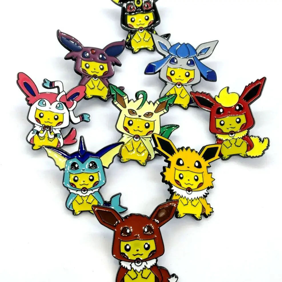 Pokémon Custom Pikachu Poncho Pin for Fans, Collectible Metal Accessory with Durable Metal Coating, Eye-Catching Decor