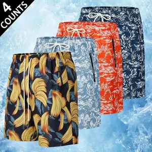 Everyday Lightweight Swim Shorts 4-Pack, All-Season Water-Resistant Fabric, Perfect For Beach Trips, Pool Days & Spontaneous Summer Plans