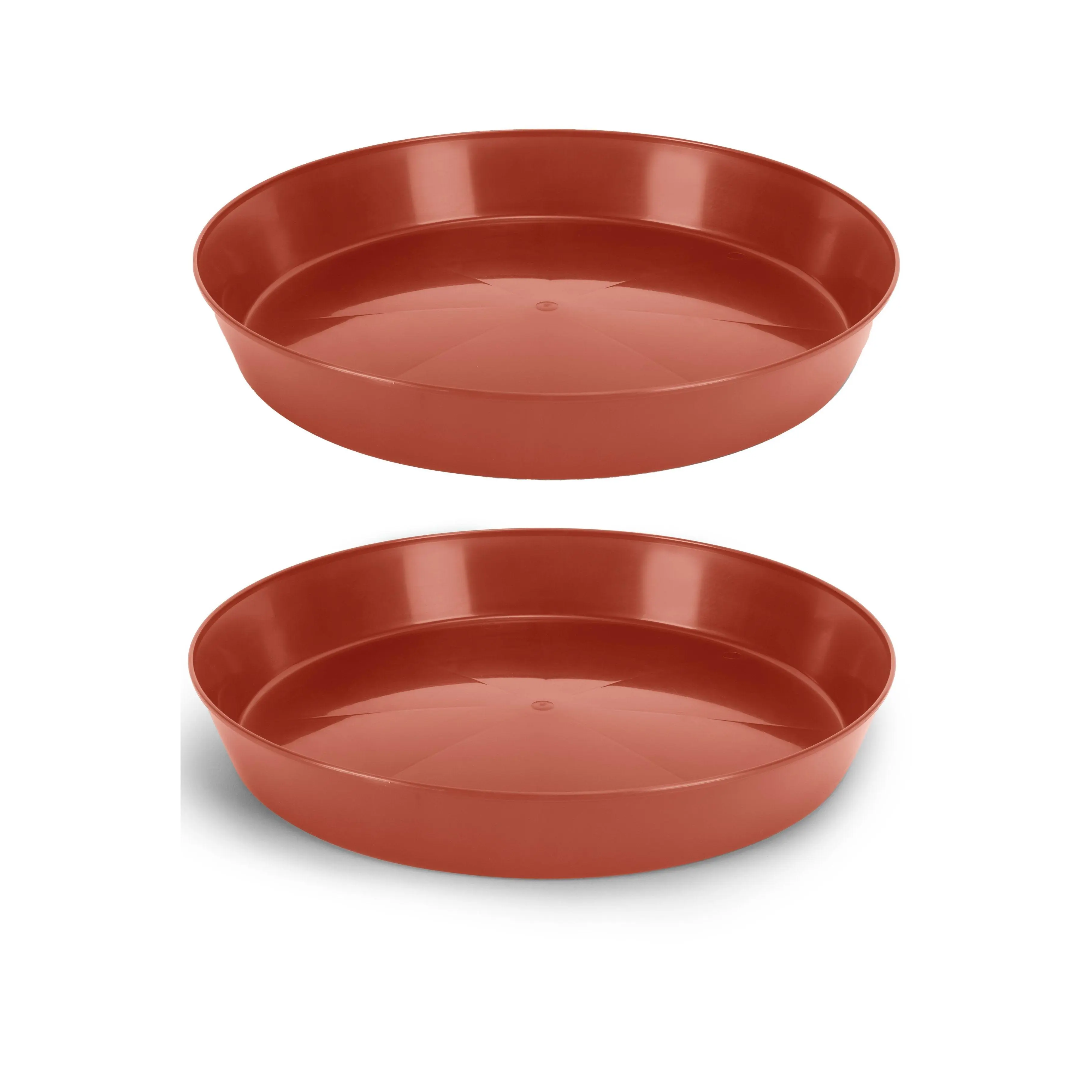 Austin Planter Plant Saucer - Terra Cotta Colored Color Retaining Plastic, Polypropylene, Made in USA, Indoor/Outdoor Plant Drip Pan with Airflow for Healthy Root Aeration & Collect Water Drainage Protection Against Water Rings Great For Serving Trays Gar